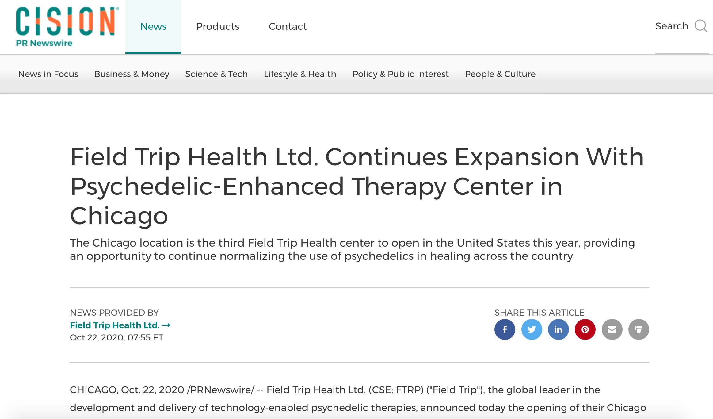 News & Media Field Trip Health